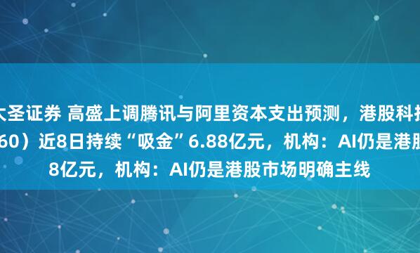 大圣证券 高盛上调腾讯与阿里资本支出预测，港股科技30ETF（513160）近8日持续“吸金”6.88亿元，机构：AI仍是港股市场明确主线