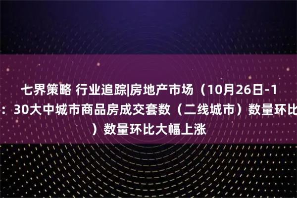 七界策略 行业追踪|房地产市场（10月26日-11月1日）：30大中城市商品房成交套数（二线城市）数量环比大幅上涨